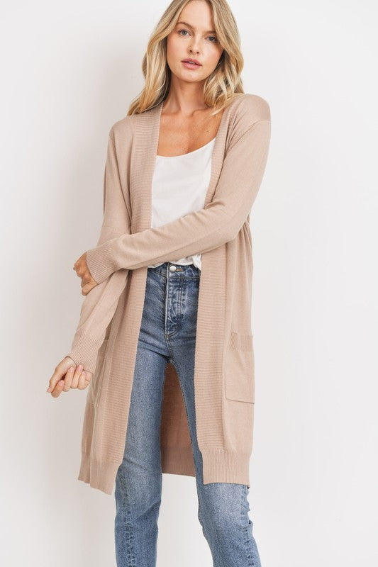 Long Taupe Cardigan