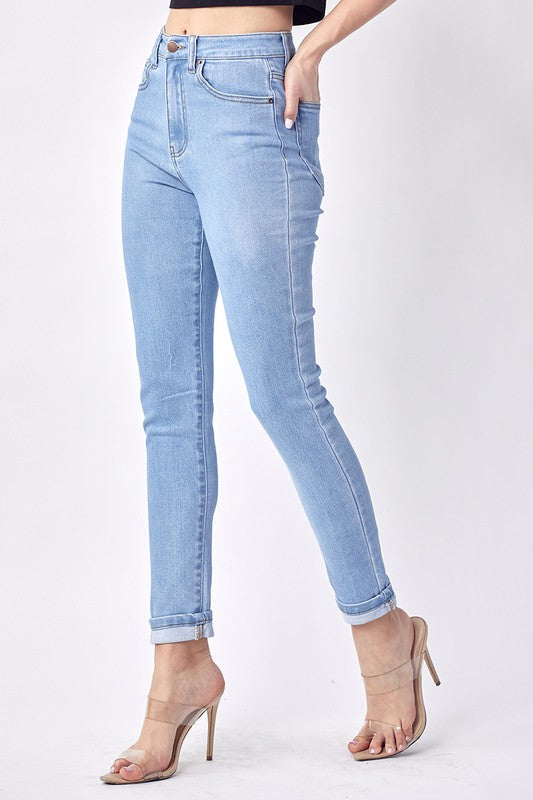 Light Wash High Waisted Skinny Jeans