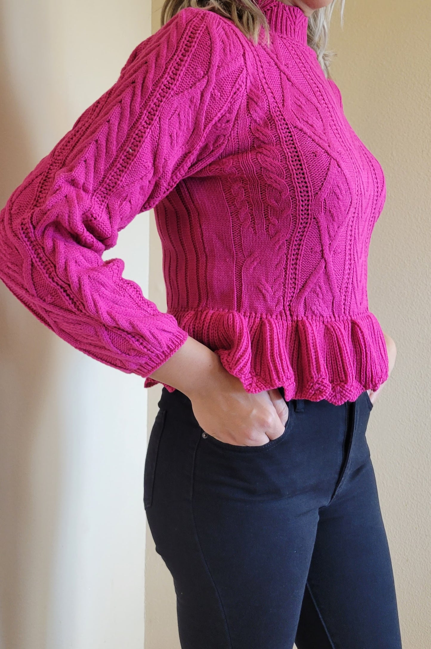 Knitted High Neck Sweater