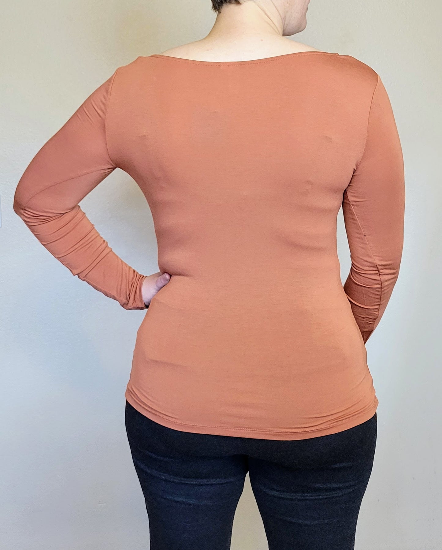 Long Sleeve Cowl Neck Top